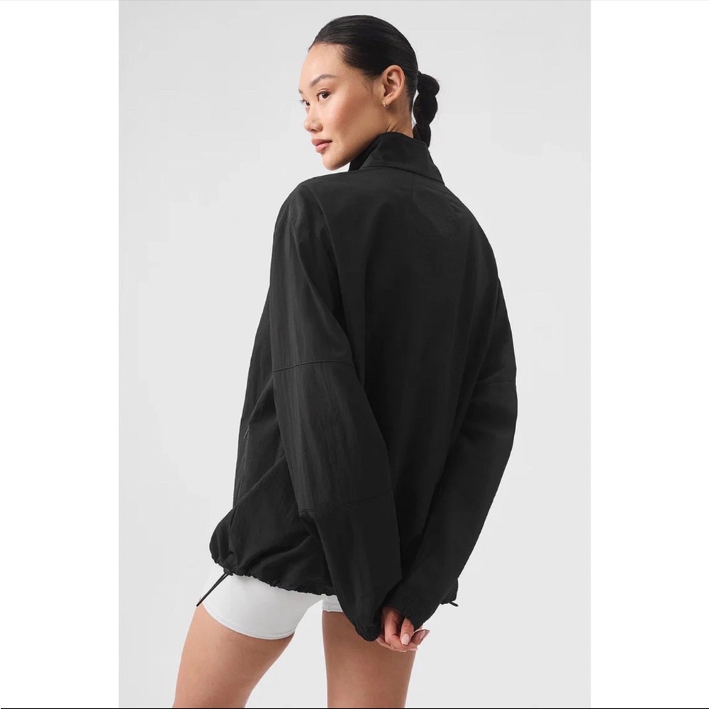ALO Yoga Black Half-Zip Bomber Windbreaker - Picture 3 of 3